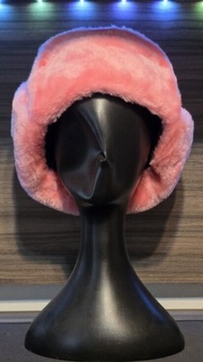 Lil Peep Pink Ushanka Russian-style flap Hat Size 62cm or 7 3/4 US